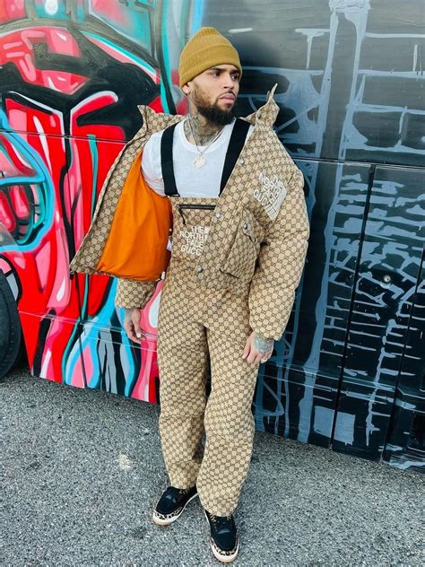 does chris brown wear gucci|Chris Brown Spotted in Gucci x The North Face Monogram .